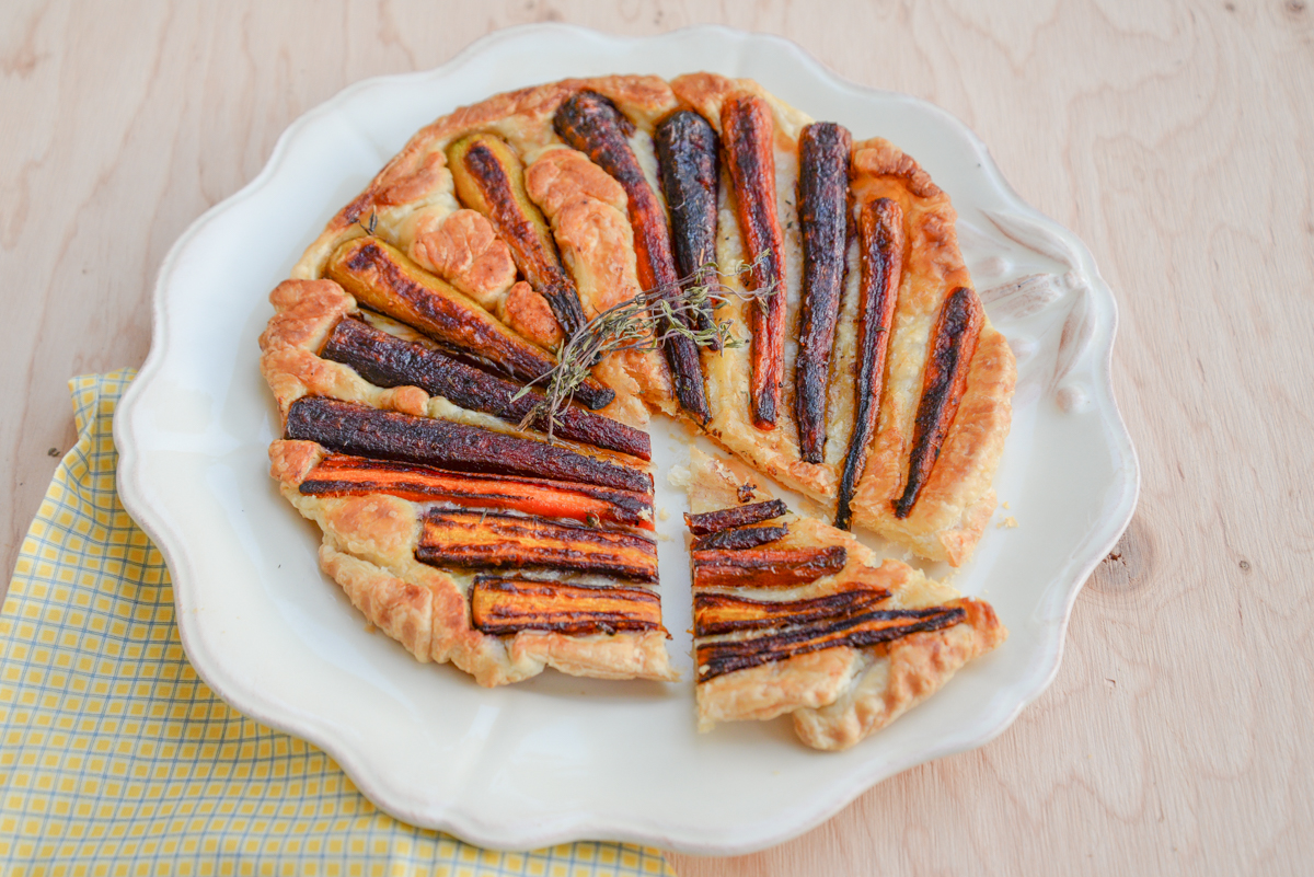 Tarte aux carottes caramélisées