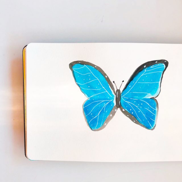 papillon-morpho-aquarelle