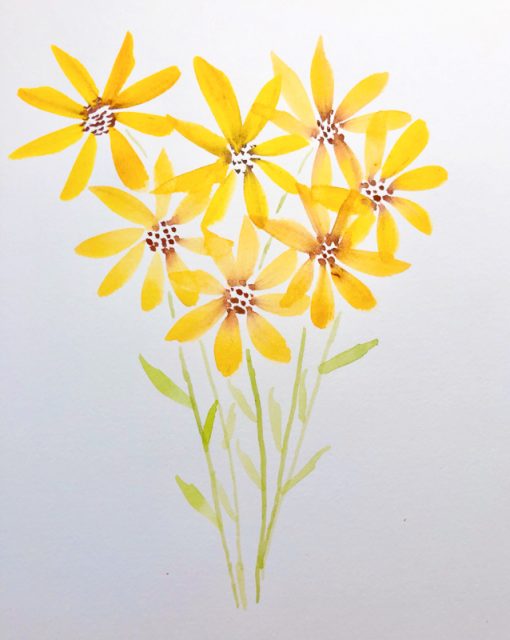 fleurs-simples-aquarelle