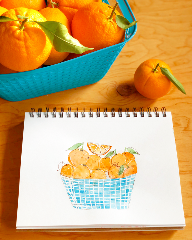 oranges-aqaurelle